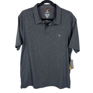 NEW Roark Bless Up Gray Breathable Classic Fit Short Sleeve Polo Shirt Men Large
